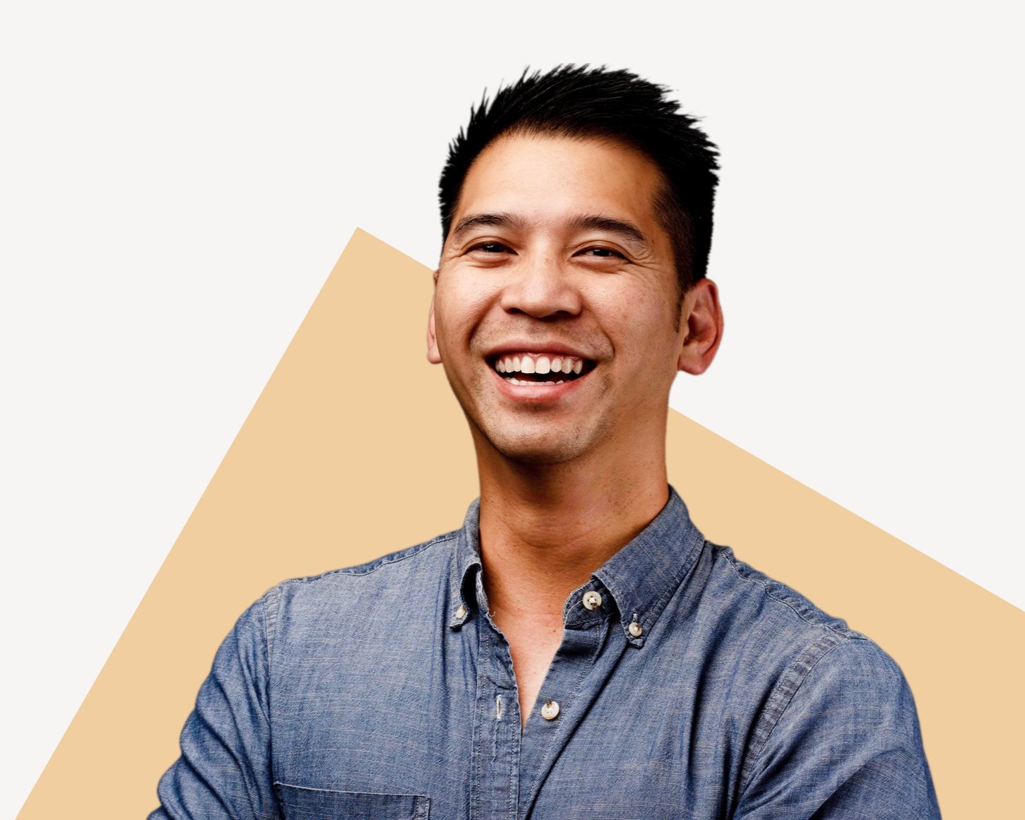 Ronnie Gou, Real Estate Investor, smiling in a blue collared shirt.